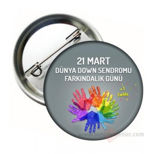 21 Mart Down Sendromu Günü Rozeti