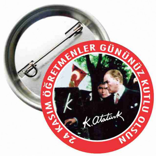 24 Kasım Öğretmenler Günü Metal  Rozeti
