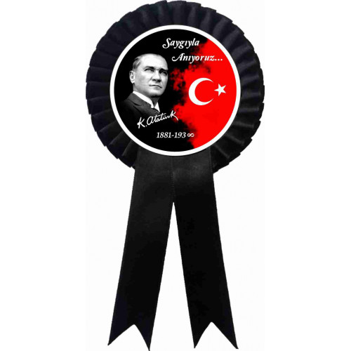 10 Kasım Atatürkü Anma  Saten Yaka Kartı